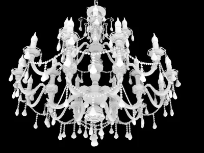 Chandelier with crystals 3D model