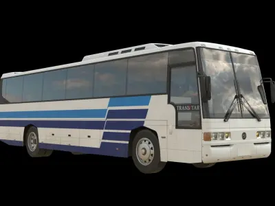 SsangYong Transtar Bus Low-poly 3D model