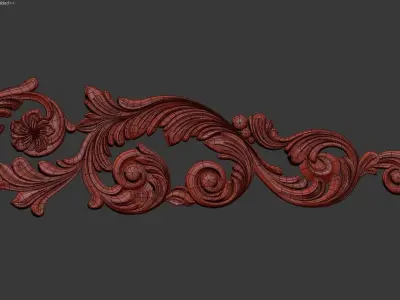 Carved decor 3D 3D model