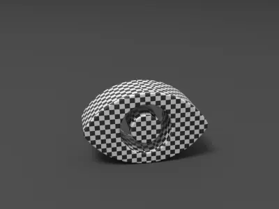 View circle Low-poly 3D model