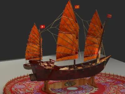 Chinese junk ship   3D model