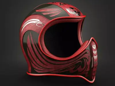 Owl Helmet Red 3D model