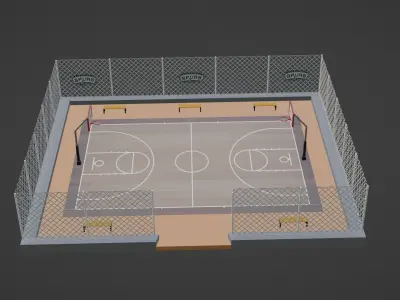 Basketball Stadium - San Antonio Spurs Low-poly 3D model