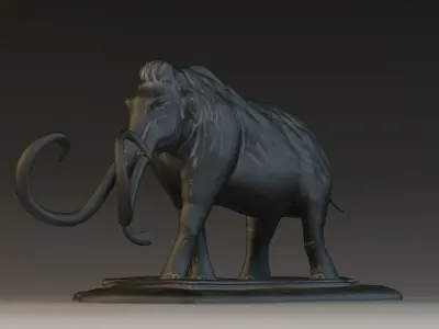 mammoth elephant sculpture animal extinct art sculptures north 3D model