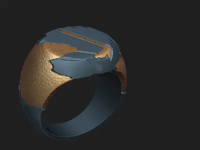 man abstract ring 3D print model