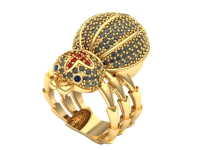 Spider ring 3D model