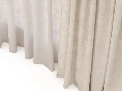Curtains 43 Linen 3D model