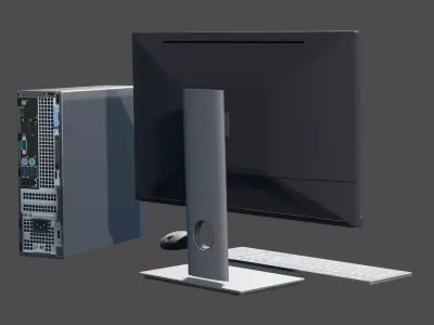 Office Computer Pack - Low Poly Free low-poly 3D model