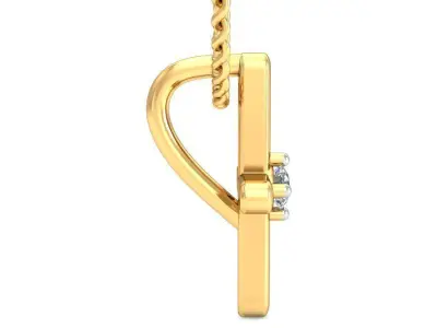 Solitaire Cross Pendant 3dm STL OBJ FBX Renders Details 3D print model