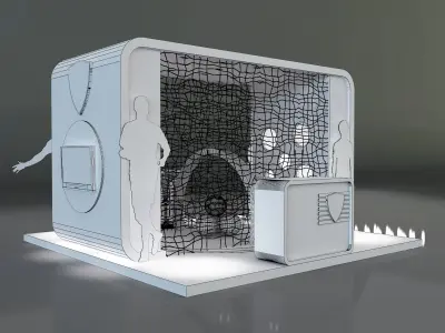 Booth Exhibition Stand a664c 3D model