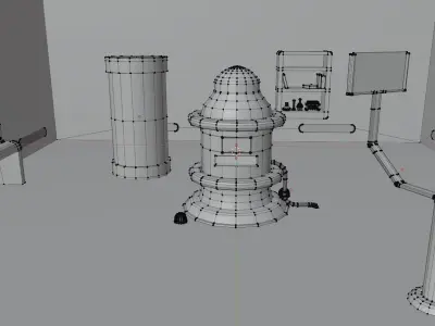 laboratory white Low-poly 3D model