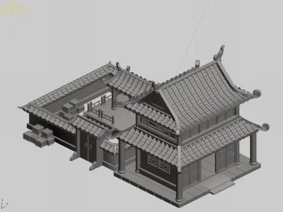 gAME Ming Dynasty Architecture - Warehouse 063 3D model