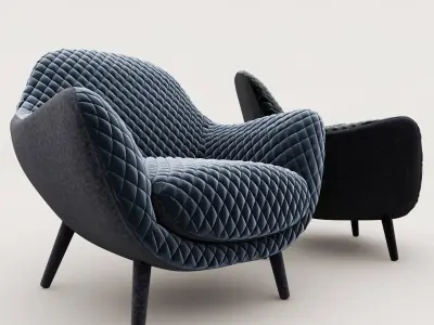 Poliform Mad Queen Armchair Free 3D model