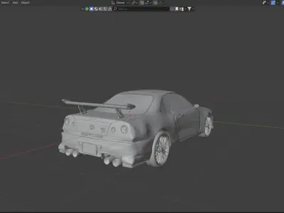 nissan skyline r34 Low-poly 3D model