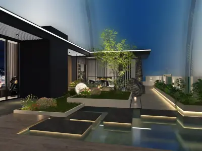 Outdoor garden 3D model