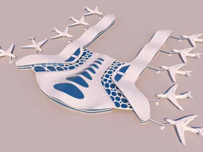 0001 - Airport Terminal Building 3D model