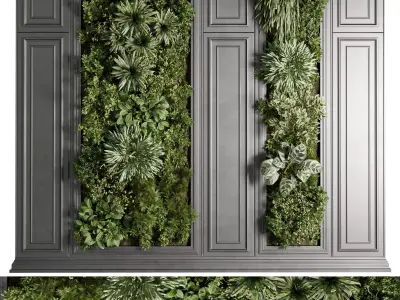 Plants Set Partition - Classic Garden Wall Decor Set 118  3D model