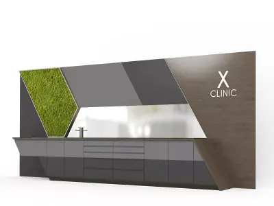 Hiworc Medical Clinic Cabinet Set 6 3D model