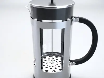 French Press Low-poly 3D model