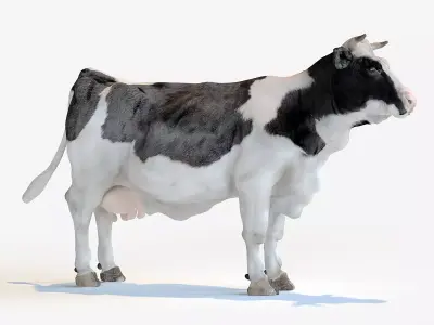 Dairy cow Low-poly 3D model buy