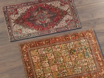 Persian Rug Set 01 Free low-poly 3D model