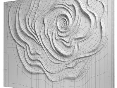 Decorativ panel wave 30 3D model