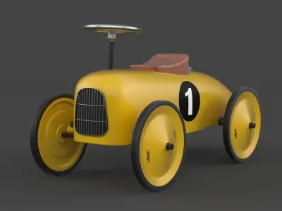 Retro Push Car 3D model