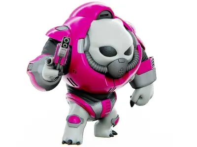 ALIEN TROOPER 5-V  Rigged for Unreal Engine - Unity - MIXAMO  3D model