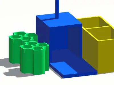 v 1 pen holder  Low-poly 3D model