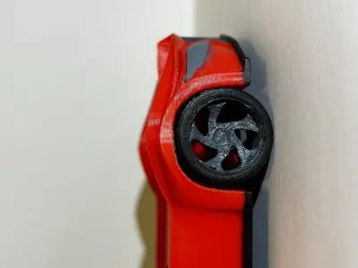 Car Protoype with rotating wheels 3D print model