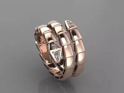Bvlgari Serpenti Snake Ring 3D print model