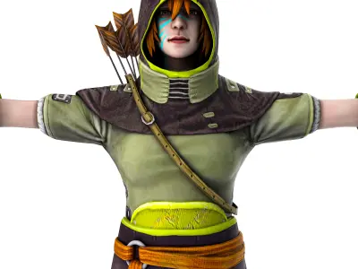 WARRIOR WOMEN Low-poly 3D model