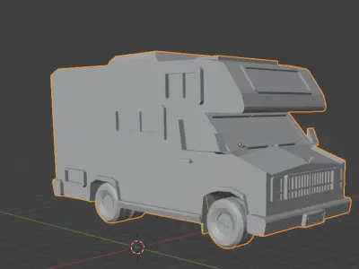 CARAVAN LOW POLY STYLE Low-poly 3D model