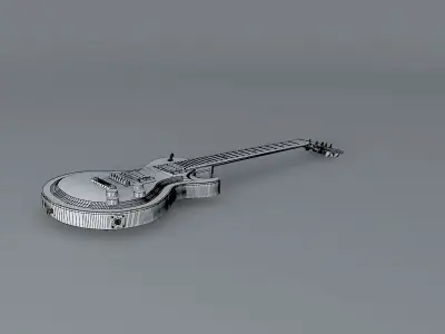 Dean Soltero guitar with AAA curly maple top  Free 3D model
