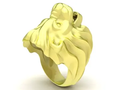Luxury Lion Head Ring for Jewelry 3872 3D print model