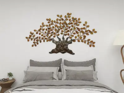 Traditional Landscape  Nature Wall Decor on Metal 3D model