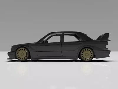 Mercedes 190e 3d Model Printable Kit 3D print model
