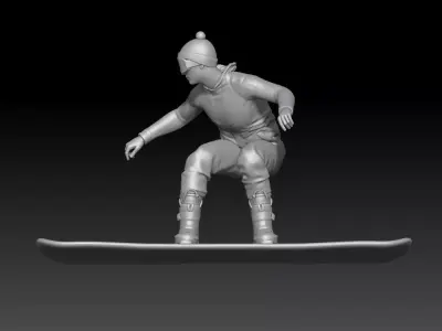 snowboard boy 1 3D print model