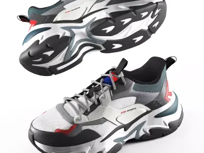 XTEP sneakers 3D model