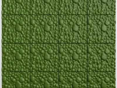 Collection of Wall panel 3d model 16 pieces Low-poly 3D model