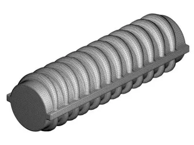 Rusty TMT Steel Bar 3D model