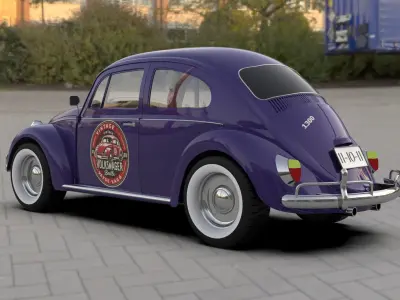 Volkswagen Beetle Retro Classic 3D Model 3D model