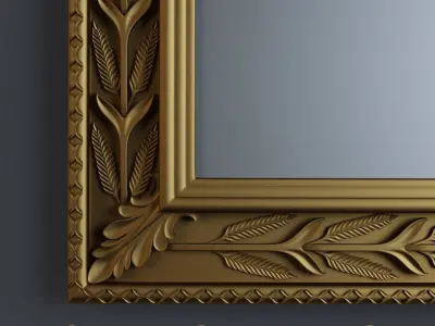 Simple American Wall Mirror Richard Rothstein 2 3D model