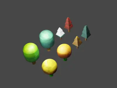 3D low poli tree object Low-poly 3D model