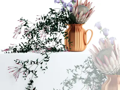 Scandinavian bouquets collection 3D model