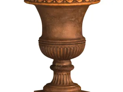 Classical vase for decorating the facade Flowerpot 3D model
