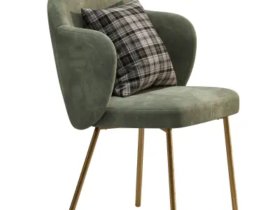 Simone Performance Boucle Chair 3D model