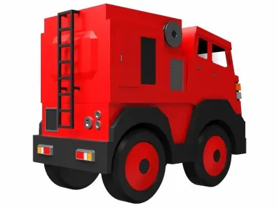 Toy Fire Truck 3D model