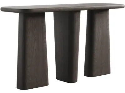 135 Kalle Sculptural Oak Console japandi style 3 colors 3D model
