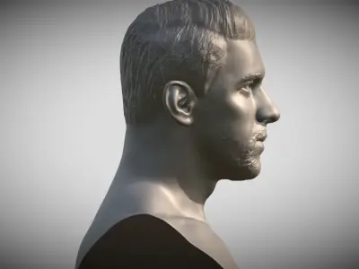 Michael Phelps bust 3D printing ready stl obj formats 3D print model